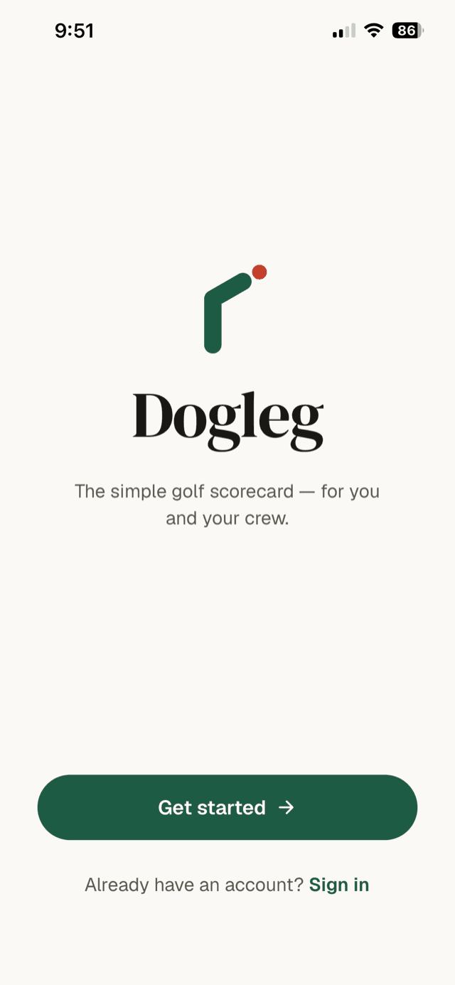 Dogleg welcome screen