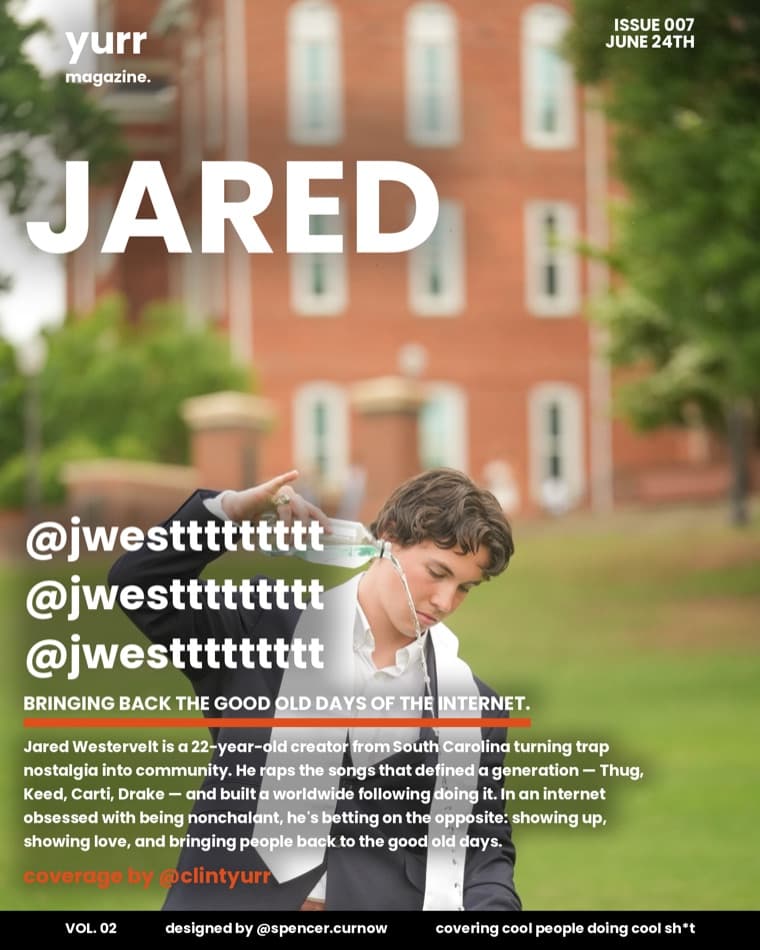 Yurr Magazine Issue 007, Jared · cover